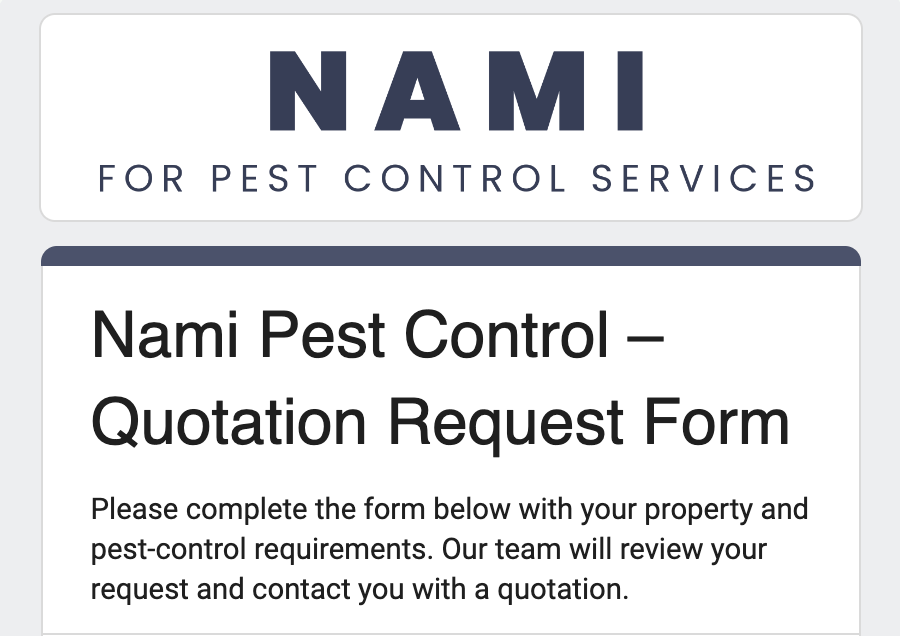 Quotation Request Form